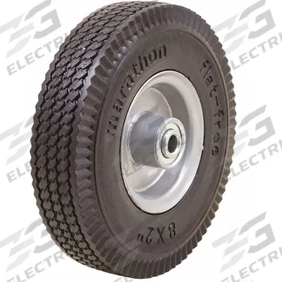 APPROVED VENDOR Flat-Free Wheel: 8 in Wheel Dia., 2 in Wheel Wd, Polyurethane - Flat-Free Polyurethane Foam Wheels