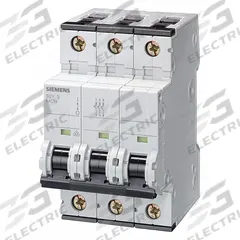 SIEMENS IEC Supplementary Protector: 20 A Amps, 5kA at 400V AC, Screw Clamp, 5SY6, 400V AC (MPN 5SY63207). Key specifications — Terminal Connection: Screw Clamp; Series: 5SY6; AC Voltage Rating: 400V AC; DC Voltage Rating: Not Rated; Max. AIR Rating: 5kA at 400V AC; Brand: SIEMENS.