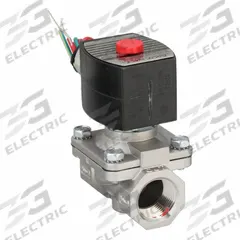 REDHAT Solenoid Valve: 2-Way, Normally Closed, 3/4 in Pipe Size, 110V AC/120V AC, High Flow (MPN EF8210G088). Key specifications — Pipe Size: 3/4 in; Voltage: 120V AC; Brand: REDHAT; Coil Enclosure: Watertight.