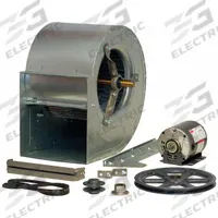 Blower with Motor and Drive Package: 10 1/4 in Wheel Dia, Belt Drive, Includes Drive Pack, 3/4 hp (MPN 7HL96). Key specifications — Brand: DAYTON; Motor Housing Design: Open Motor; Nominal Voltage: 115/208-230V AC.
