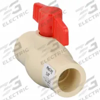 APPROVED VENDOR Manual Two-Way Ball Valve: 3/4 in Size, CPVC, Straight, Socket x Socket, One-Piece (MPN 107-124). Key specifications — Brand: APPROVED VENDOR; Handle: Tee.