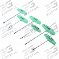 WIHA Torx and Torx Plus Key Sets: Short, 6 Pieces, T10/T15/T20/T25/T27/T30 Tip Size, Std End, Case (MPN 36496). Key specifications — attr1205450: WIHA; attr1205441: Chrome.