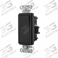 HUBBELL Wall Switch: Rocker Switch, Single Pole, Maintained, Black, 120/277V AC, 20 A (MPN DS120STBK). Key specifications — Illuminated: No; Voltage Rating: 120/277V AC.