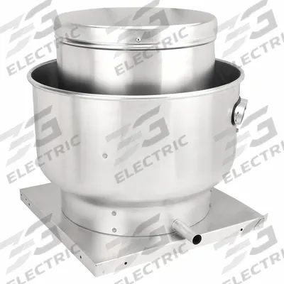 Dayton Centrifugal Upblast Roof Exhaust Fan: Belt Drive, Less Drive Pack, 16 1/2 in Wheel - Kitchen Air Belt-Drive Fans without Drive