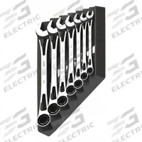 SK PROFESSIONAL TOOLS Combination Wrench Set: Alloy Steel, Chrome, 7 Tools, Std, Storage Rack (MPN 80049). Key specifications — attr309581: Chrome; attr309580: Alloy Steel; attr309571: No; attr309583: No; attr309587: No; attr324931: SK PROFESSIONAL TOOLS; attr309569: 3/8 in to 3/4 in; attr309572: Storage Rack.