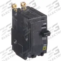 SQUARE D Miniature Circuit Breaker: 40 A, 120/240V AC, Single Phase, 10kA at 120/240V AC, 2 Poles (MPN QOB240HID). Key specifications — Phase: Single; Amps: 40 A; AC Voltage Rating: 120/240V AC; Max. AIR Rating: 10kA at 120/240V AC; For Use With: Square D NQOD Panelboards; Brand: SQUARE D.