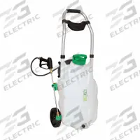 FLOWZONE Cordless Cart Sprayer: Spot, 9 gal Tank, Poly Tank, 30 ft Max Spray Distance, 115 psi (MPN FZVABN-2.5). Key specifications — Brand: FLOWZONE; Chemical Compatibility: Bleach and Disinfectant; Tank Material: Poly.