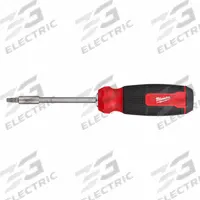 MILWAUKEE Multi-Bit Screwdriver: Nut Driver/Phillips/Slotted/Torx Tip, 13 Tips, 9 in Overall Lg (MPN 48-22-2907). Key specifications — attr1205339: T7; attr1205303: MILWAUKEE.