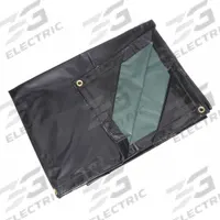 APPROVED VENDOR Tarp: 15.5 ft Lg, 11.33 ft Wd, Heavy Duty, 15 mil, Vinyl, Black/Green, 13 oz/sq yd (MPN 2ZJ60). Key specifications — Color: Green; Brand: APPROVED VENDOR; Resistance Properties: Flame Retardant.