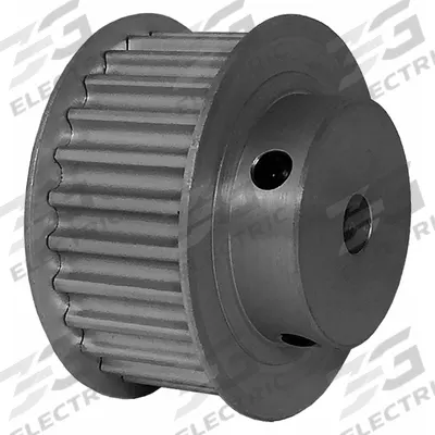 Dayton Timing Pulley: Modified Curvilinear, Fixed, For GT Timing Belt Section - GT Section Fixed-Bore Timing Pulleys with Hub