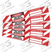 BRADY Lockout Tag: Danger, Locked Out Device, Vinyl, Locked Out By, English, Danger, Tag, Plastic (MPN 121449)
