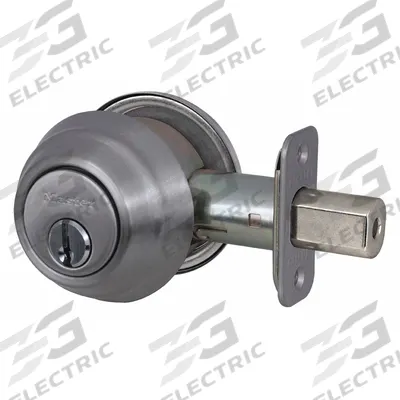 MASTER LOCK Deadbolt Lock: Cylindrical, 1 3/8 in Door Thick - Max - Standard Cylindrical Deadbolts