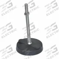 JW WINCO Male-End Leveling Mount: Swiveling Stud, M20 Thread Size, 110 mm, 12,010.2 N Capacity (MPN 20N8W12N). Key specifications — Base Shape: Round; Load Capacity: 12,010.2 N; Thrust Pad Material: Rubber; Mounting Holes: Mounting Holes Not Included; Includes: Rubber Pad.