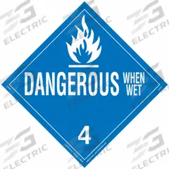 LABELMASTER Dangerous When Wet Placard: Dangerous When Wet, 10 3/4 in x 10 3/4 in, Vinyl, 25 PK (MPN Z-PVD). Key specifications — Brand: LABELMASTER; Message: Dangerous When Wet.