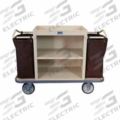 ROYAL BASKET TRUCKS Housekeeping Cart: Black, 41 in Overall Ht, 22 in Overall Wd - Manual Housekeeping Carts