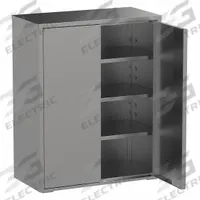 JAMCO Storage Cabinet: 48 in x 24 in x 61 in, Paddle Handle & Keyed, 18 ga Panel Thick, Shelves (MPN KF248). Key specifications — Cabinet Color: Gray; Method of Construction: Welded; Assembled: Assembled; Mobility: Stationary; Adjustable Shelves: Adjustable; Cabinet Finish: Polished; Cabinet Material: Stainless Steel; Brand: JAMCO.