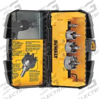 DEWALT Hole Saw Kit: 3 Pieces, 1/4 in Max. Cutting Dp, Diamond Grit, 2 Teeth per Inch (MPN DWACM1802). Key specifications — attr1098178: 2; attr1098172: DEWALT.