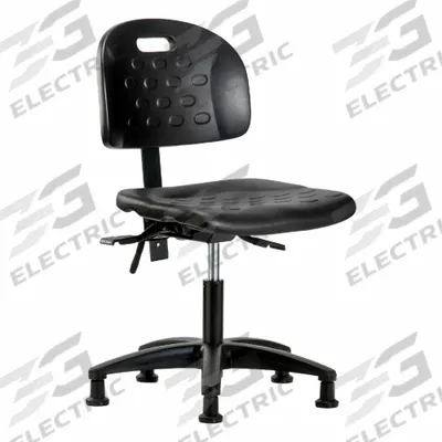 APPROVED VENDOR Ergonomic Chair: Polyurethane, Armless, Ht Range 17 1/4 in to 22 1/2 in - Polyurethane Lab Chairs