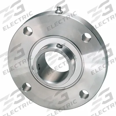 IPTCI BEARINGS 4 Bolt Flange Bearing: Radial Ball, 1 1/4 in Bore, SS, Set Screws - Washdown Flange-Mount Ball Bearings