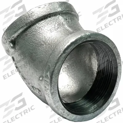APPROVED VENDOR Metal Pipe Elbow: 45° Elbow, 300 psi, 2 1/2 in x 2 1/2 in - Medium-Pressure Threaded Pipe Fittings
