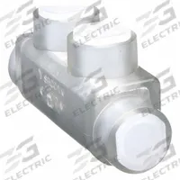 BURNDY Multitap Connector: 2 Port, In-Line Entry, 14 AWG – 1/0 AWG Wire Size, Clear (MPN BISR1/0). Key specifications — Body Material: Aluminum; Brand: BURNDY.