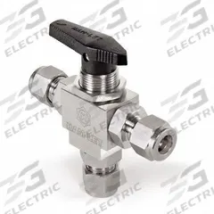 HAM-LET Manual Three-Way Ball Valve: 8 mm, 316 Stainless Steel, L Flow, Full Port Ball Port, Lever (MPN H-6800-SS-L-8MM-ICST). Key specifications — Brand: HAM-LET; Handle: Lever.