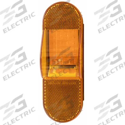 MAXXIMA Oval Amber Side Turn w/Reflector: Marker Light, LED, Oval, Surface Mount - Marker Lights