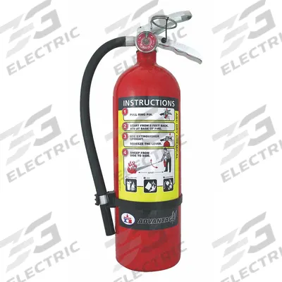 BADGER Fire Extinguisher: 5.5 lb Extinguisher Capacity, 3A:40B:C - Class ABC Fire Extinguishers