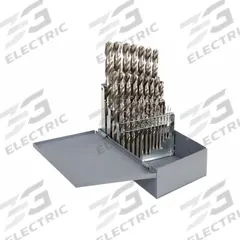 CLEVELAND Jobber Length Drill Bit Set: 29 Pc, 1/16" to 1/2" by 64ths, 135° Split Point, HSS (MPN C70371). Key specifications — attr1236168: Metal Index; attr1236199: NAS 907 Type B.