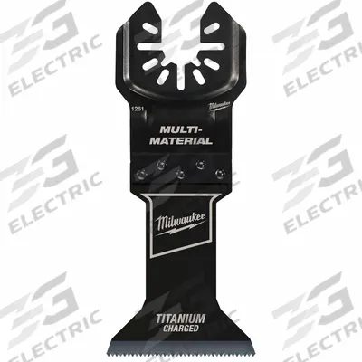 MILWAUKEE Oscillating Tool Blade: 1 3/4 in Blade Wd, 4 1/4 in Overall Lg, Straight Cutting - Open-Back Universal OIS Mounted Blades