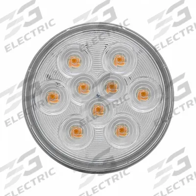 MAXXIMA Amber grommet-mounted 4'': LED, Turn Signal Light, Clear, Round, 4 5/16 in Overall Dia - Turn Signal Lights
