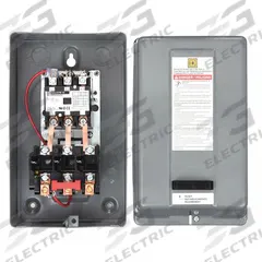 SQUARE D Definite Purpose Magnetic Motor Starter: Non-Reversing, 3 Poles, 40 A, 120V AC Coil, SQD145 (MPN 8911DPSG43V02). Key specifications — Brand: SQUARE D; Thermal Units Required: 3 Thermal Units Required (Not Included).