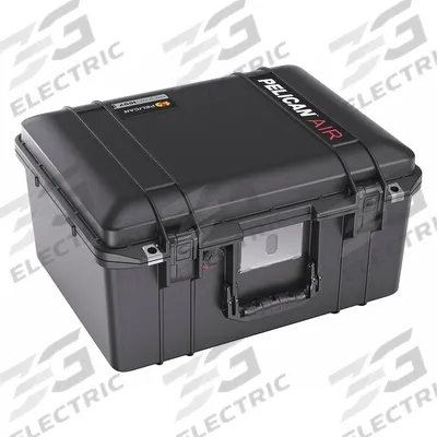 PELICAN Protective Case: 13 in x 17 3/8 in x 9 3/4 in Inside, No Foam, Black, Stationary - Lightweight Suitcase-Style Cases