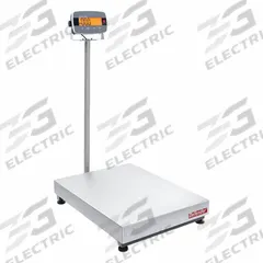 OHAUS Industrial Bench Scale: 23 5/8 in x 31 1/2 in, Not IP Rated, Column-Mounted, Stainless Steel (MPN i-D33P300B1V3 AM). Key specifications — Connection Ports: RS-232; Readability: 0.1 lb/50 g; Brand: OHAUS; Weighing Surface Material: Stainless Steel.