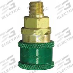 HANSEN Quick Coupler Body: UNF, 9/16" (MPN GR604R). Key specifications — attr1249942: GR604R; attr1249951: Male; attr1249952: 9/16 in; attr1249954: UNF; attr1249956: Sleeve; attr1249944: HANSEN; attr1249945: Green.