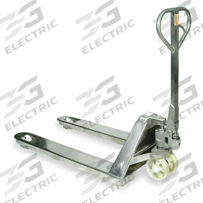 Dayton Pallet Jack: 4,400 lb, 48 in L x 27 in W Fork Dim, 27 in, 14 in, Std Fork - Corrosion-Resistant Pallet Jacks