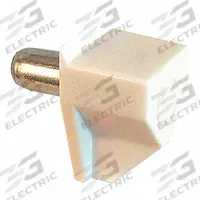 Shelf Support: 7/16 in Wd, 47/64 in Lg, 11/16 in Ht, 15 lb Capacity, Plastic, Ivory, 8 PK (MPN U 10161). Key specifications — Brand: PRIME-LINE; Color: Ivory; Finish: Plain; Material: Plastic.