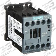 SIEMENS IEC Control Relay: DIN-Rail & Surface Relay Mounting, 120V AC Coil Volt, 4NO, 10 A (MPN 3RH21401AK60). Key specifications — Brand: SIEMENS.