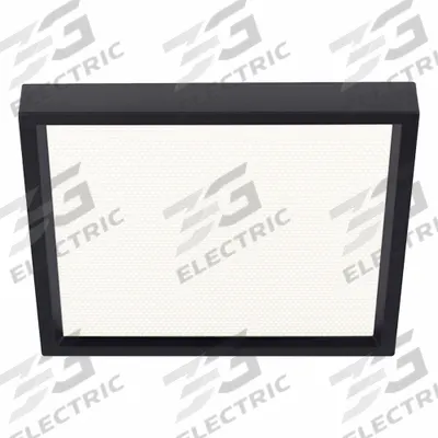 LIGHTOLIER Square Downlight: 4 in Dia, Black, 5/8 in Ht, 650 lm, 3000K, 10 W - Low-Profile Square Surface-Mount Downlights