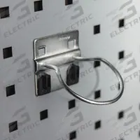 KENNEDY Single Ring Tool Holder: 3 in x 2 1/4 in x 2 3/8 in, 2 Hooks, 3 in Hook Dp, Locking Clip (MPN 99839). Key specifications — Mounting Type: Surface; Finish: Zinc-Plated; Color: Silver; Accessory Type: Single Ring Toolholder; Locking System: Locking Clip; Material: Steel; Brand: KENNEDY.