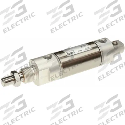 SMC Round Body Cylinder: 1 1/4 in Bore, 1 in Stroke, Non-Repairable, Stainless Steel - Rear Pivot Mount Cylinders