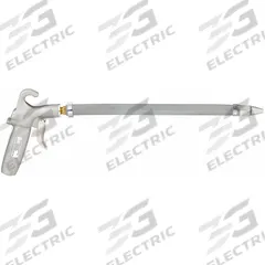 GUARDAIR Air Gun: Pistol-Grip Grip, Aluminum, 1/4 in Female NPT, 1 Nozzle(s), Flex, Focused, 18 in (MPN 80FLEX18). Key specifications — attr1328526: Aluminum; attr1328500: Hanging Hook; attr1328508: GUARDAIR; attr1328515: No; attr1328533: Yes.