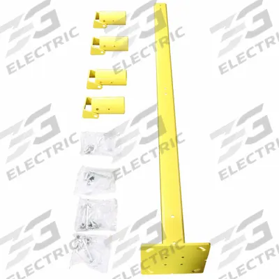 EDGESAFE SAFETY RAILING Safety Handrail: Toe Board Included, Floor Mounted Rail Mounting - Handrail Posts for Modular Handrail Systems
