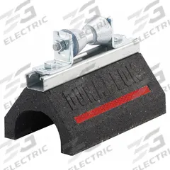 DURA-BLOK Pipe Support Block: Rubber Base, Electroplated Cast Iron, 6 in Overall Lg (MPN DBR2-3-1/2). Key specifications — Support Material: Cast Iron; Base Material: Rubber; Base Size: 6 in L x 9.6 in W; Brand: DURA-BLOK.