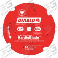 DIABLO Circular Saw Blade: 7 1/4 in Blade Dia., 4 Teeth, 0.07 in Cut Wd, 5/8 in Arbor Size (MPN D0704DH). Key specifications — attr1116119: DIABLO; attr1145631: Fiber Cement.
