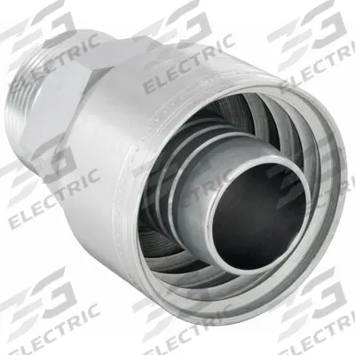 AEROQUIP Hydraulic Crimp Fitting: Steel x Steel, Straight, -20 For Hose Dash Size - Aeroquip Crimp Hydraulic Hose Fittings with ORS Connection
