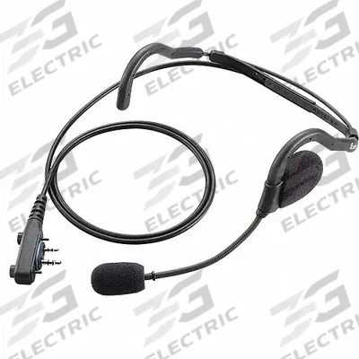 ICOM Surveillance Kit: Fits Icom, Behind-the-Head, Black, 1 Wires, Extended from Earpiece Mic - ICOM-Compatible Earpieces & Headsets