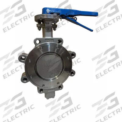 ABZ VALVES Butterfly Valves: For Water Media, 6 in Pipe Size, Lug, 200 psi Max. Pressure (CWP) - Stainless Steel High-Performance Butterfly Valves