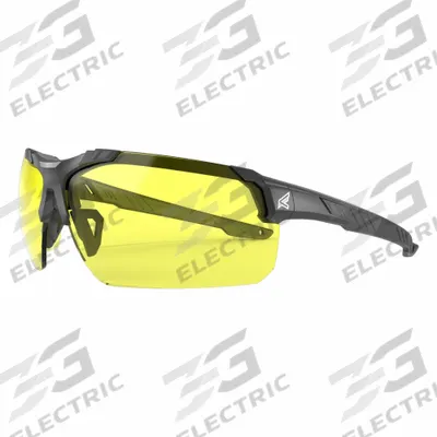 EDGE EYEWEAR Safety Glasses: Yellow Lens, Half-Frame, Anti-Fog/Vapor Shield, Lightweight - Adjustable Comfort-Fit Safety Glasses