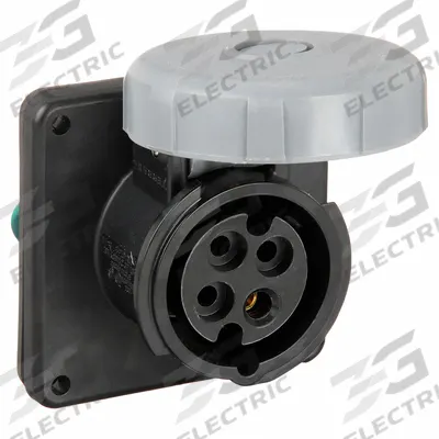HUBBELL Pin and Sleeve Receptacle: Black, 600V AC, Single Phase, 20 A, 3 Pole, 4 Wire - Watertight Receptacles